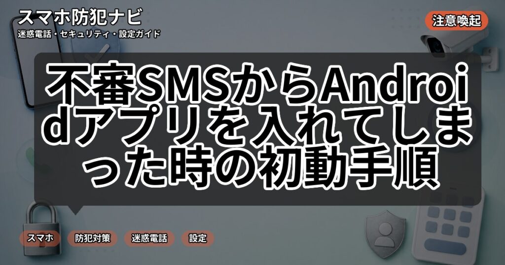 不審SMSからAndroidアプリを入れてしまった時の初動手順