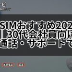 格安SIMおすすめ2026年5月版|30代会社員向けに料金・通話・サポートで比較