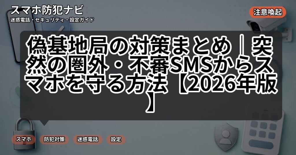 偽基地局の対策まとめ｜突然の圏外・不審SMSからスマホを守る方法【2026年版】