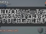 保険料未払いメールでPayPay支払い？保険会社なりすまし詐欺の確認手順