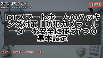 IoTスマートホームのハッキング対策｜防犯カメラ・ルーターを安全に使う7つの基本設定