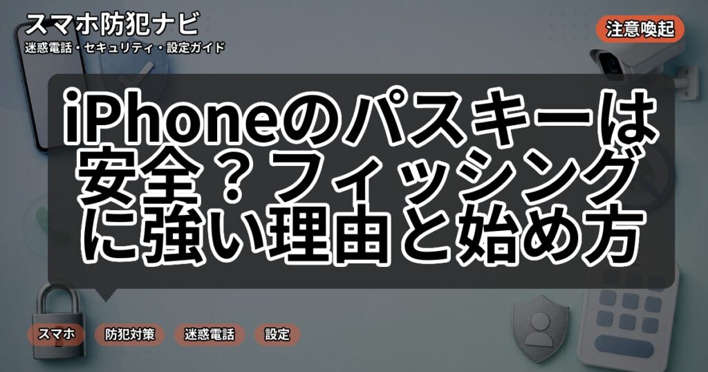 iPhoneのパスキーは安全?フィッシングに強い理由と始め方