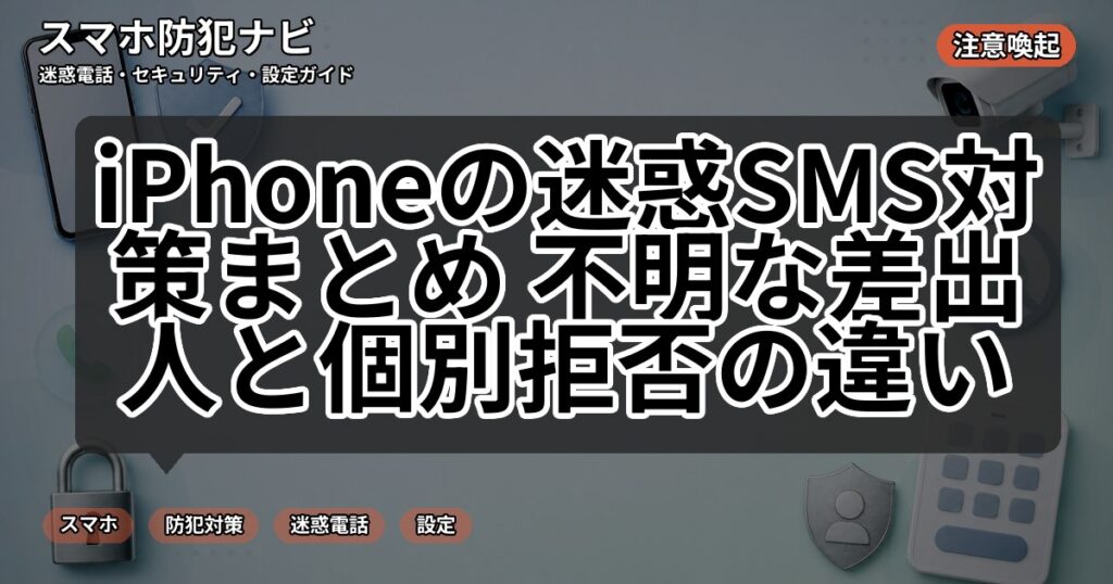 iPhoneの迷惑SMS対策まとめ 不明な差出人と個別拒否の違い