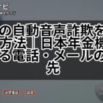年金の自動音声詐欺を見分ける方法|日本年金機構を名乗る電話・メールの確認先