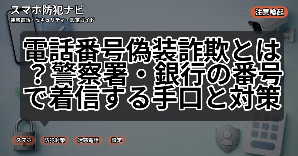 電話番号偽装詐欺とは？警察署・銀行の番号で着信する手口と対策