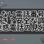 知らない電話番号は出るべき？安全な調べ方・迷惑電話の見分け方