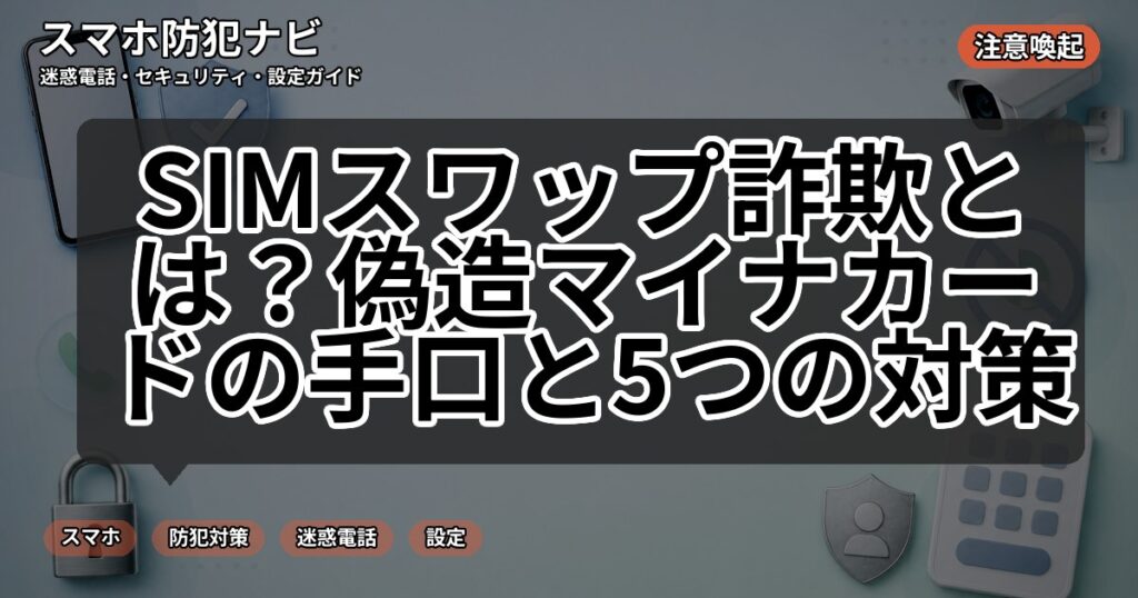 SIMスワップ詐欺とは？偽造マイナカードの手口と5つの対策