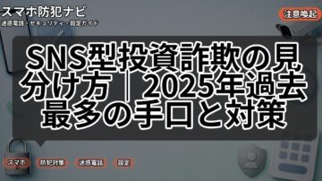 SNS型投資詐欺の見分け方｜2025年過去最多の手口と対策