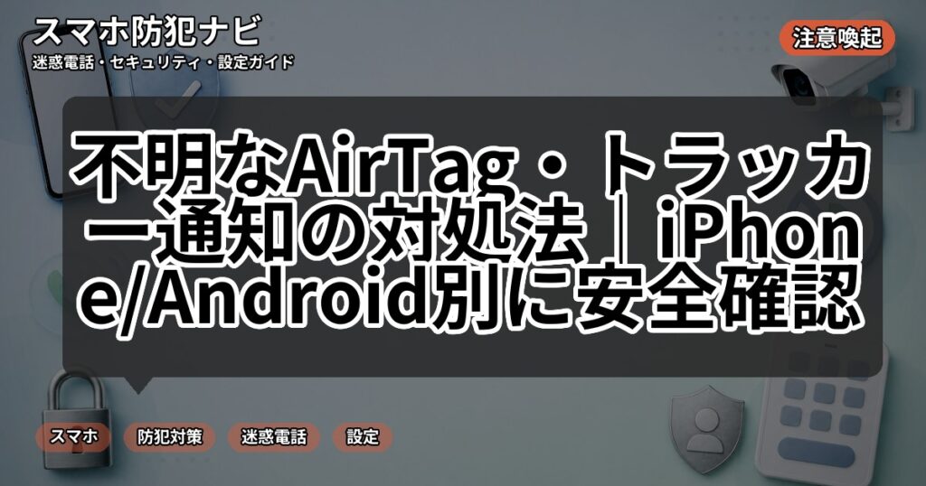 不明なAirTag・トラッカー通知の対処法｜iPhone/Android別に安全確認